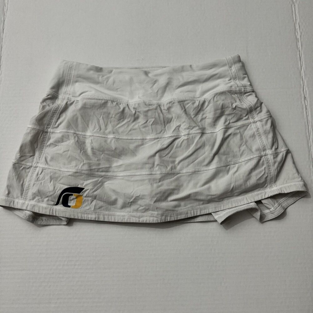 Lululemon White West Virginia University Mountaineers Pace Rival Skirt Skort 4